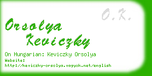 orsolya keviczky business card